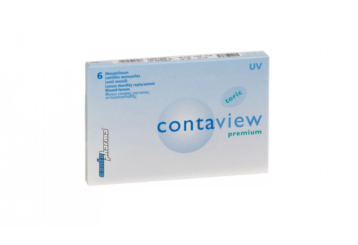 Αστιγματικοί Μηνιαίοι Φακοί Επαφής Conto Pharma Contaview Premium Toric UV (6 Φακοί)